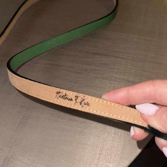 NWT Hartman & Rose Kelly Green Leather Dog Leash - Picture 4 of 4